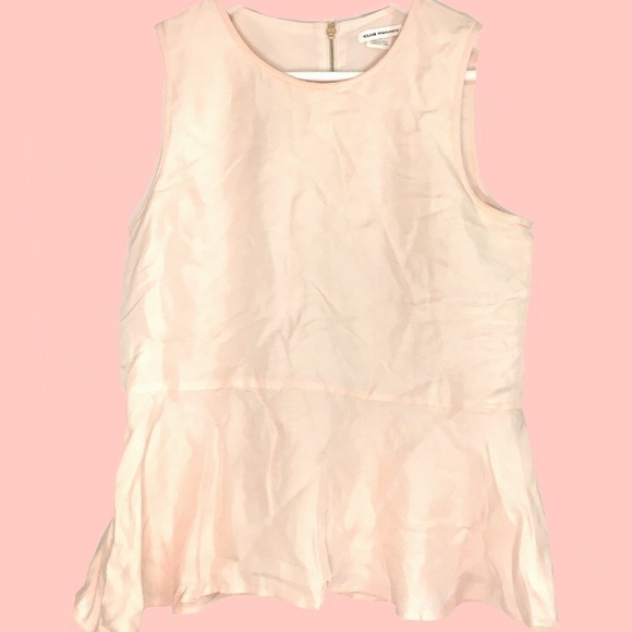 Pastel Pink Club Monaco Peplum Top - Picture 1 of 4